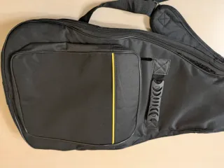 Funda Guitarra Eléctrica Cahaya Negra y amarilla