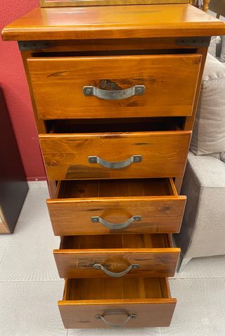 Cómoda de madera 6 cajones