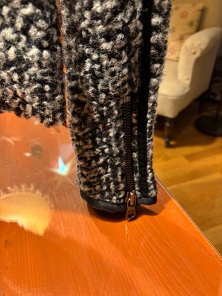 Chaqueta Mango Tweed Gris Talla M