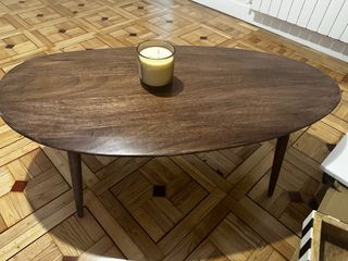 Mesa Zara Home Madera Clara Ovalada