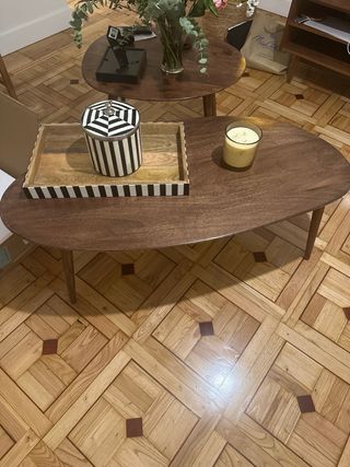 Mesa Zara Home Madera Clara Ovalada