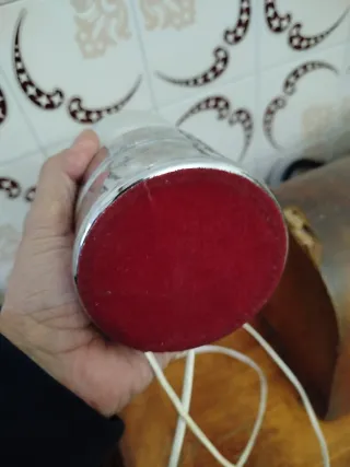 Lampada Vintage Space Age Argento/Bianco