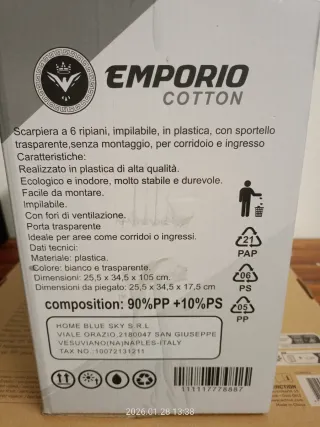 Scarpiera Salvaspazio Modulare Trasparente