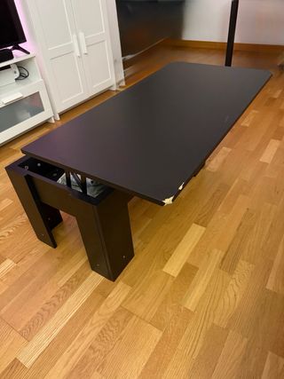 Mesa de centro elevable negra