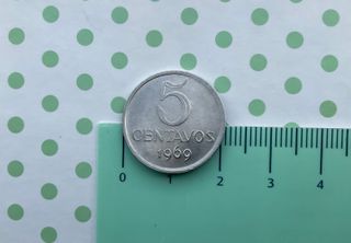 ºoO 5 centavos 1969 - Brasil