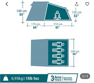 Tienda de campaña Quechua Arpenaz Family 4.1