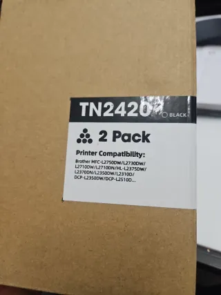2 Cartuchos Tóner TN2420 Nuevos compatible Brother