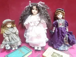 Set MUÑECAS DE PORCELANA auténticas