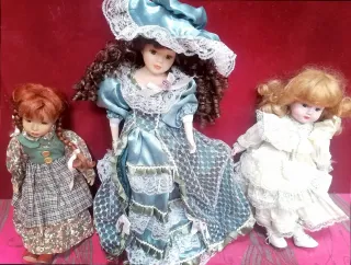 Set MUÑECAS DE PORCELANA auténticas