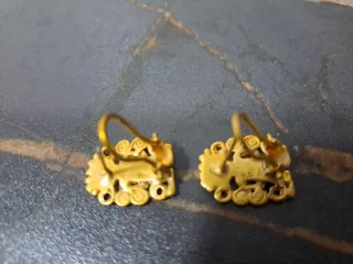 Pendientes Precolombinos - réplica - plata vermeil