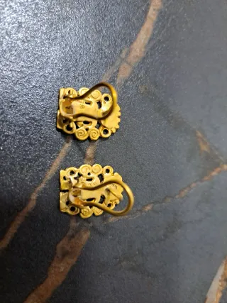 Pendientes Precolombinos - réplica - plata vermeil