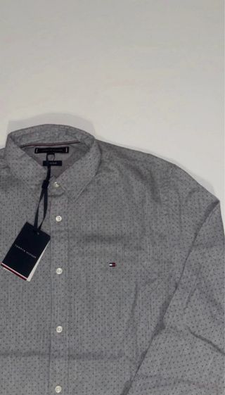 Camisa Tommy Hilfiger Estampada Gris