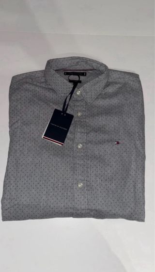 Camisa Tommy Hilfiger Estampada Gris