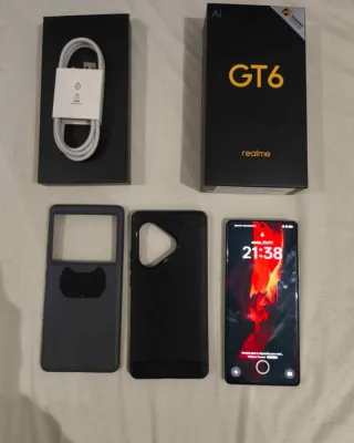Realme GT6 Preto + Acessórios