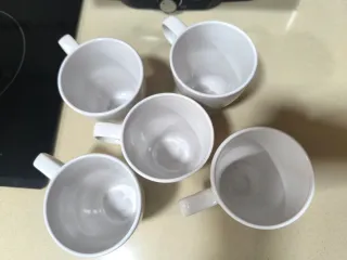 Vajilla Porcelana Blanca Ikea con Tazas