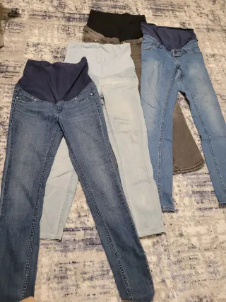 Pantaloni jeans premaman blu