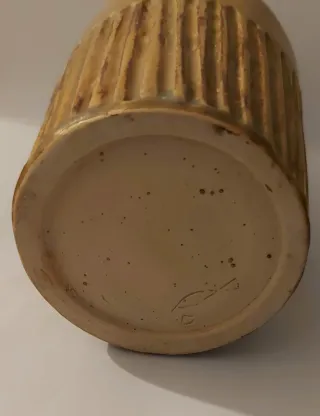 Jarrón Decorativo Gres Beige y Marrón