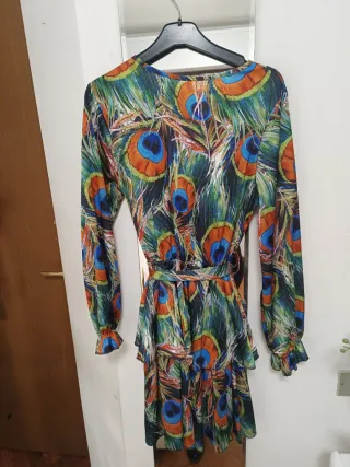 Vestito piume di pavone