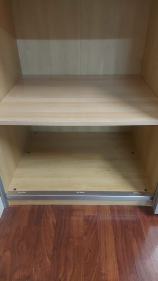 Armario corredero puertas cristal y madera