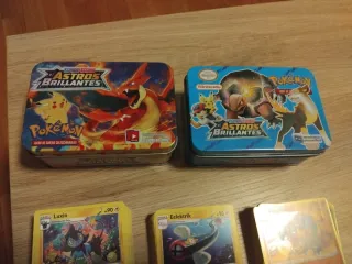 Lote 3 Cajas Pokémon Vacías + 4 Paquetes Cartas