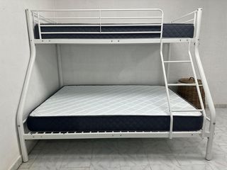 Litera Matrimonial Metálica + 2 Colchones VISCO