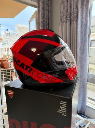 Casco Arai RX-7V Ducati Corse + Cardo Packtalk