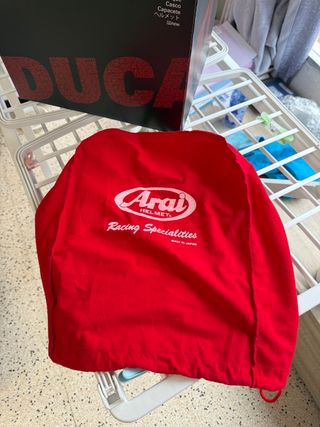 Casco Arai RX-7V Ducati Corse + Cardo Packtalk