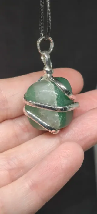 Colgante Mineral Natural Aventurina Verde. Nuevo.