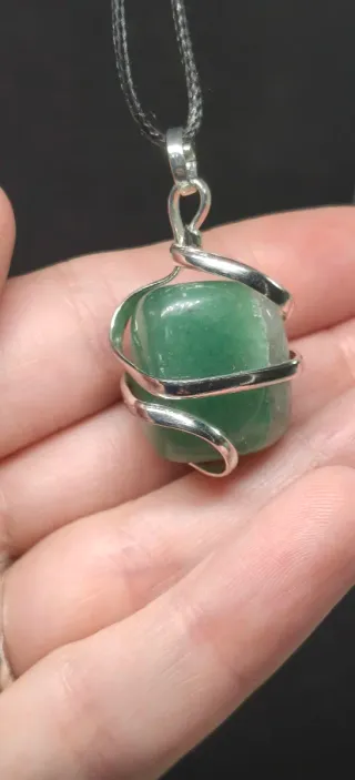 Colgante Mineral Natural Aventurina Verde. Nuevo.