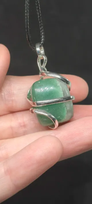 Colgante Mineral Natural Aventurina Verde. Nuevo.