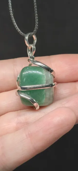 Colgante Mineral Natural Aventurina Verde. Nuevo.