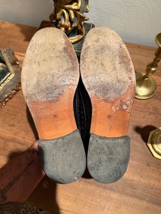 Zapatos vintage negros tejidos