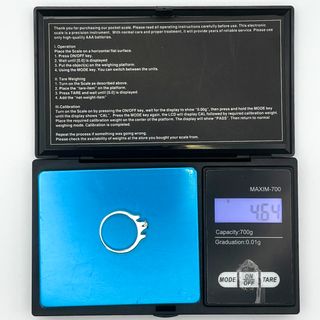 Anillo Solitario Oro 18K, Diamantes, 4.64gr, T-14