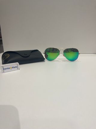 Gafas de Sol Ray-Ban Aviator Doradas y Verdes
