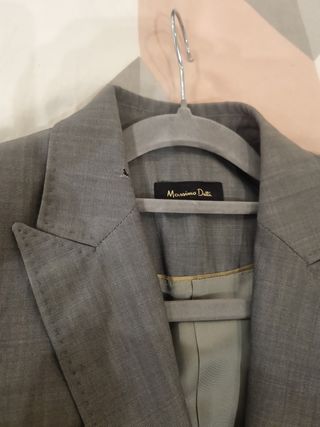 Traje Massimo Dutti Gris Chaqueta y Pantalón