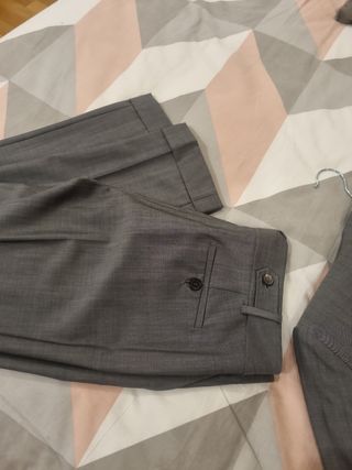 Traje Massimo Dutti Gris Chaqueta y Pantalón