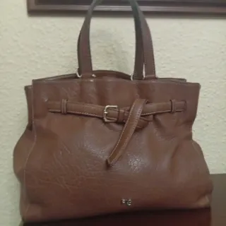 Bolso Piel Purificación García Camel