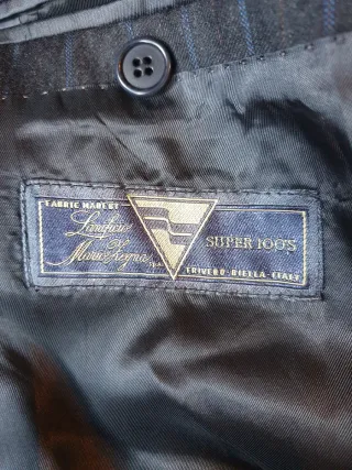 Traje de raya diplomática gris marengo Hombre