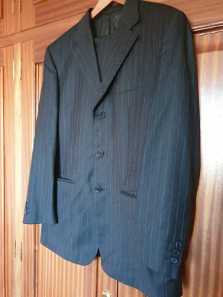 Traje de raya diplomática gris marengo Hombre