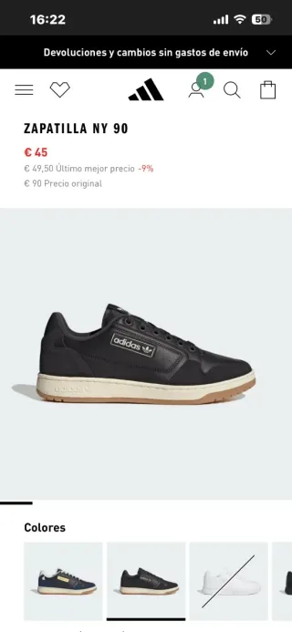 Zapatillas Adidas Hombre Negras Nuevas