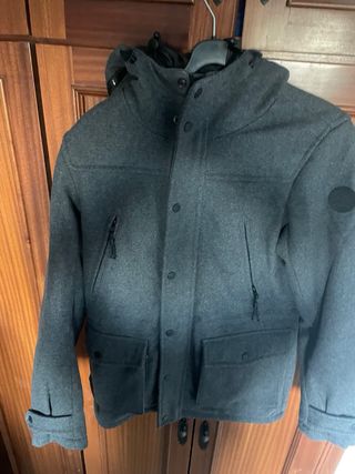 Chaquetón de Lana Gris Hombre