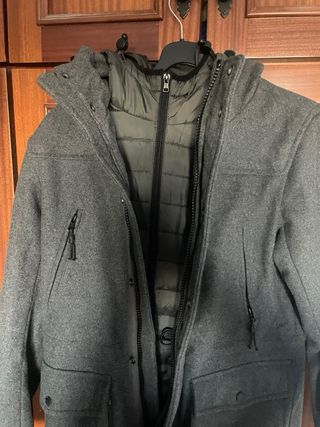 Chaquetón de Lana Gris Hombre