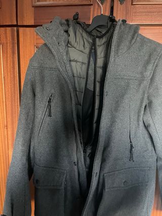 Chaquetón de Lana Gris Hombre