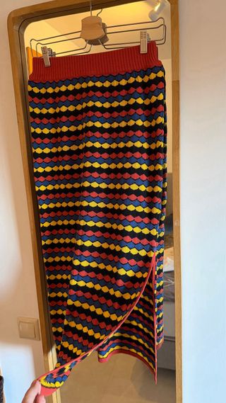 Falda punto estampada t.36