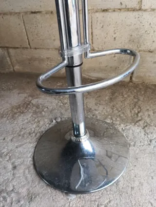 Taburete alto polipiel blanco