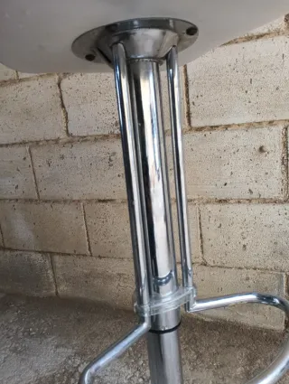 Taburete alto polipiel blanco