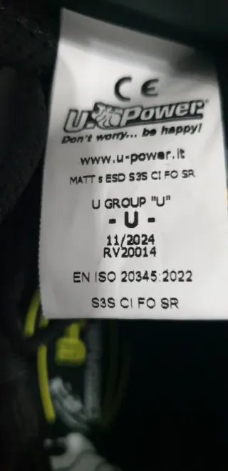 Scarpe da lavoro antinfortunistica U POWER n 40