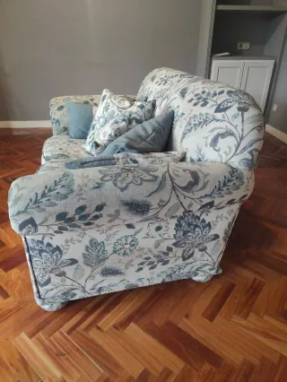 Sofá estampado dos plazas