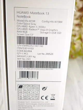 Portátil Huawei Mate book 13