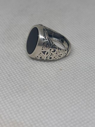 Anello Argento Onice Nero